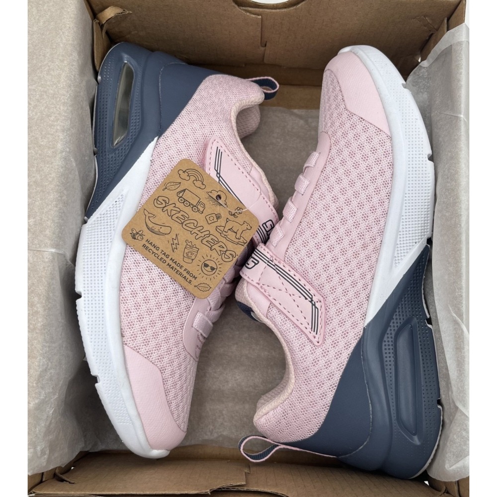 Skechers Youth Big Girl Athletic Slip-on Sneaker Size 1 Light Pink Gray Shoes - Picture 4 of 12